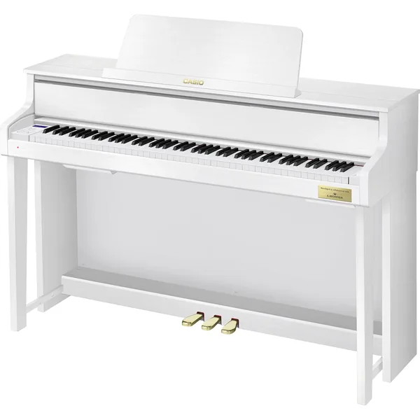 Casio Celviano Grand Hybrid GP-310 Piano digital estilo consola con banco (blanco satinado)