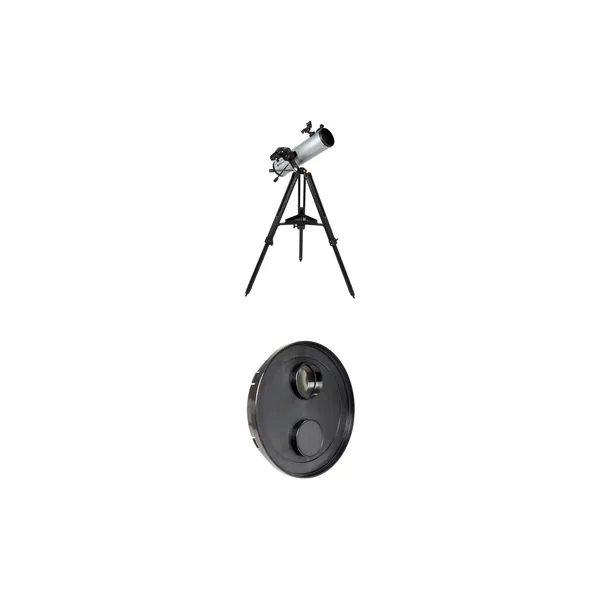 Celestron StarSense Explorer DX 130AZ f/5 AZ Telescopio reflector y kit de filtro solar EclipSmart