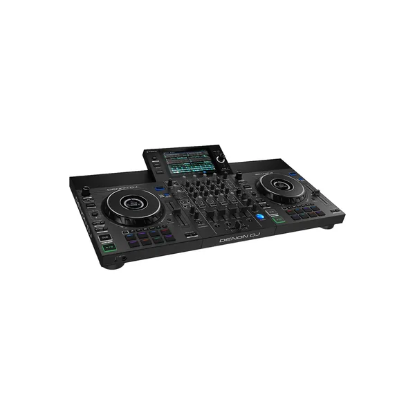 Denon DJ SC LIVE 4 Sistema de DJ independiente de 4 decks con pantalla táctil de 7″, parlantes incorporados y Wi-Fi (negro)