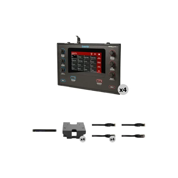 Digital Audio Labs Livemix Pro Paquete de monitoreo Dante para 8 personas con módulo de distribución Pro-16
