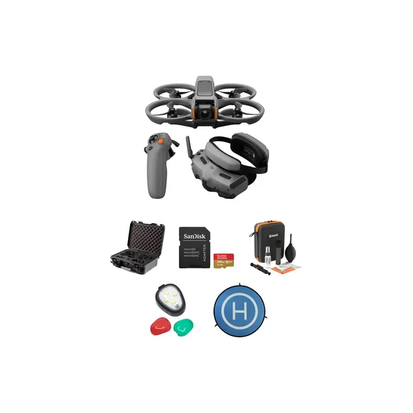 Drone DJI Avata 2 FPV con combo Fly More de 1 batería y paquete de accesorios