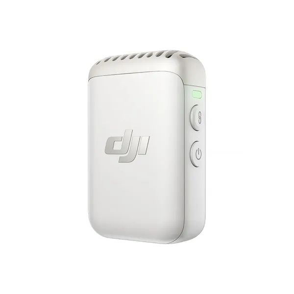 Transmisor/grabador de clip DJI Mic 2 con micrófono incorporado (2,4 GHz, blanco perla)