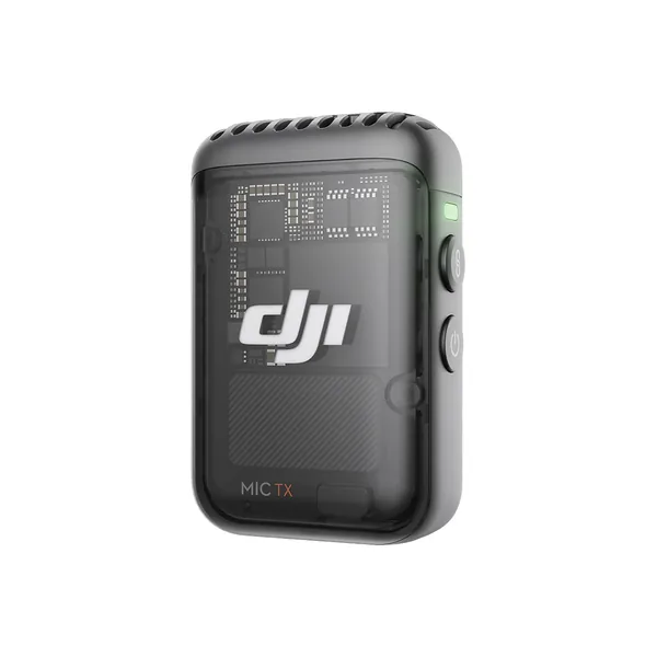 Transmisor/grabador de clip DJI Mic 2 con micrófono incorporado (2,4 GHz, negro sombra)