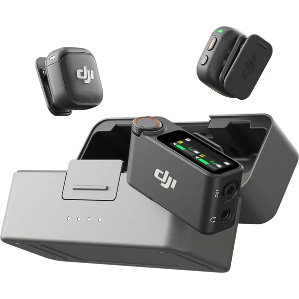 DJI Mic 3 Sistema/grabador de micrófono inalámbrico compacto para 2 personas para cámara y teléfono inteligente