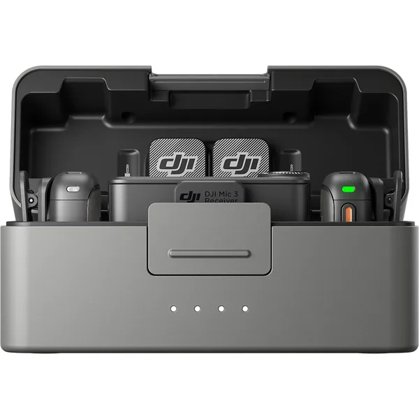 DJI Mic 3 Sistema/grabador de micrófono inalámbrico compacto para 2 personas para cámara y teléfono inteligente