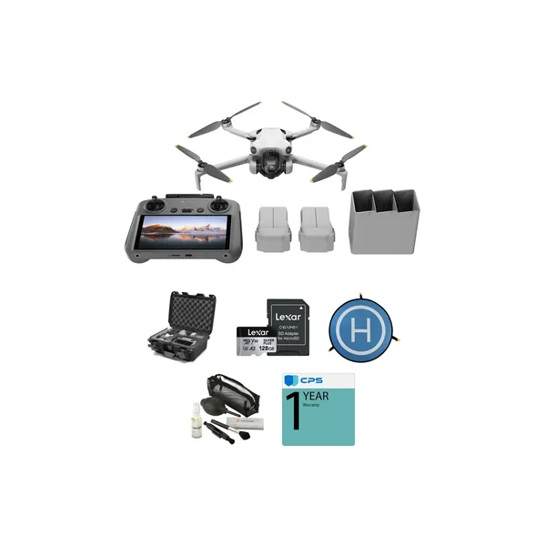 DJI Mini 4 Pro Drone Fly More Combo Plus con RC 2 y kit de accesorios de estuche rígido