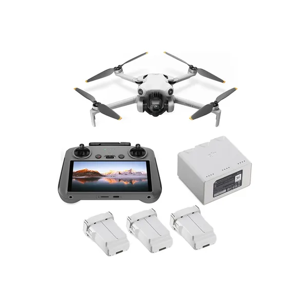 Drone DJI Mini 4 Pro con controlador RC 2 y concentrador de carga