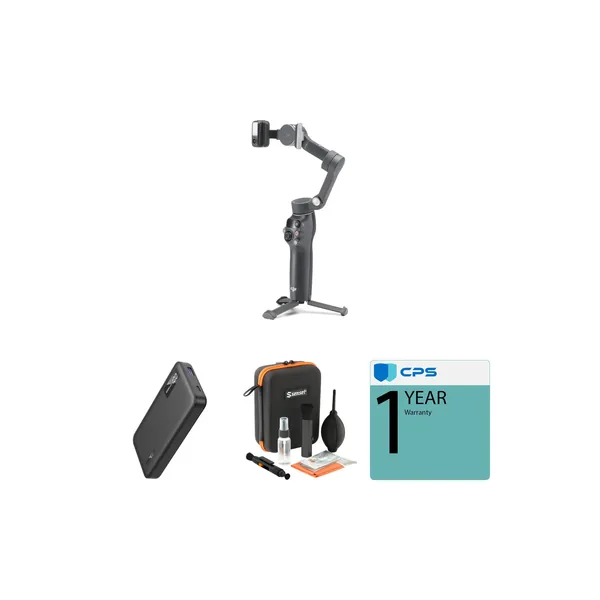 Gimbal para teléfono inteligente DJI Osmo Mobile 7P con banco de energía y kit de limpieza óptica