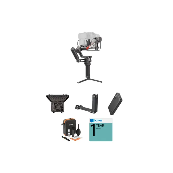 Kit combinado de estabilizador de cardán DJI RS 4 Pro con estuche rígido y mango lateral
