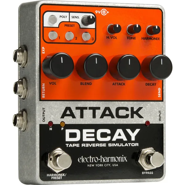 Electro-Harmonix Attack Decay Tape Pedal simulador inverso para guitarra eléctrica