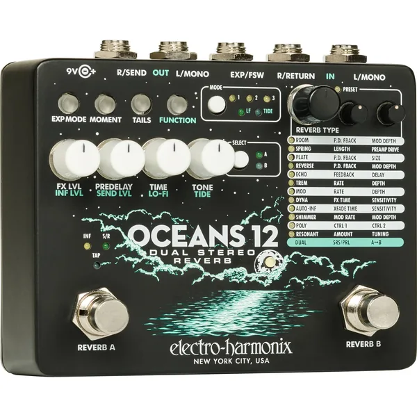 Electro-Harmonix Oceans 12 Reverberación estéreo dual