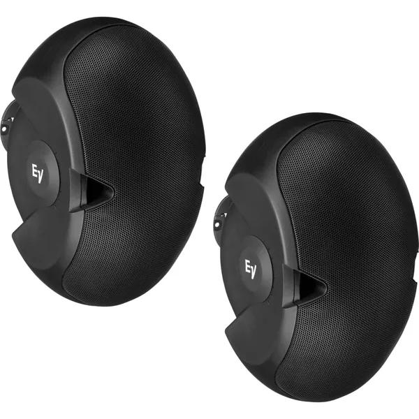 Electro-Voice EVID 6.2 Altavoz de instalación pasivo de 2 vías de 300 W con woofers duales de 6″ (par, negro)