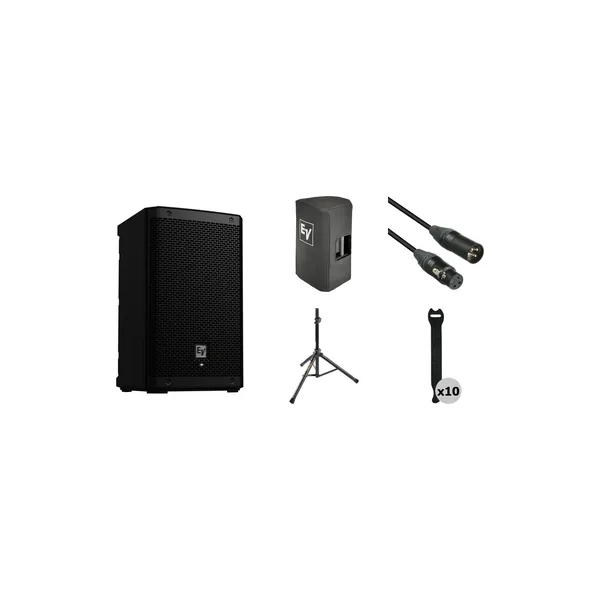 Electro-Voice ZLX-8P-G2 Kit de altavoz autoamplificado de 8″ de 2 vías y 1000 W con cubierta, soporte y cable (individual)
