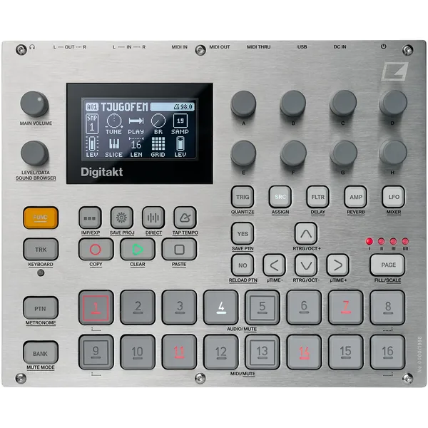 Elektron Digitakt Caja de ritmos digital de ocho voces y sampler Edición 25 aniversario (Plata)