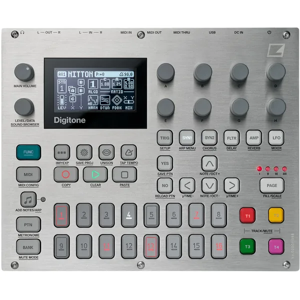 Elektron Digitone Sintetizador y secuenciador FM digital de ocho voces Edición 25 aniversario (Plata)