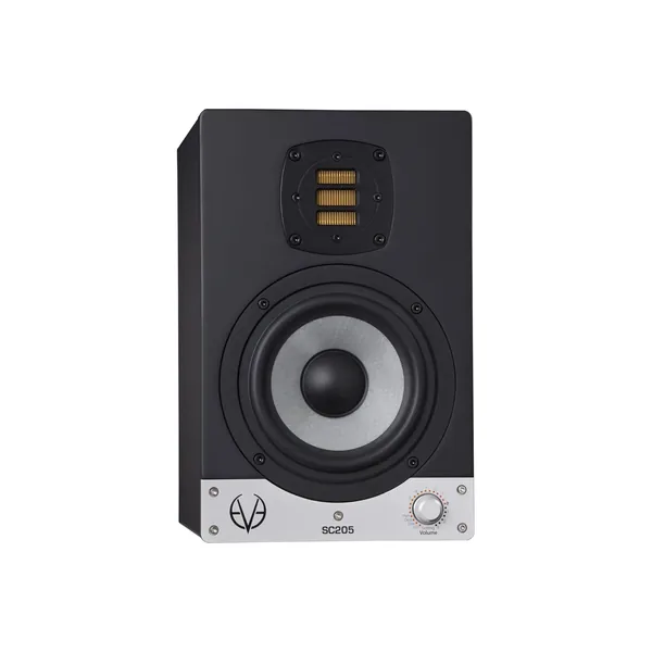 Eve Audio SC205 Monitor de estudio activo de campo cercano de 2 vías y 5″ (plateado y negro)
