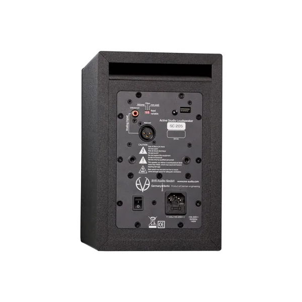 Eve Audio SC205 Monitor de estudio activo de campo cercano de 2 vías y 5″ (plateado y negro)
