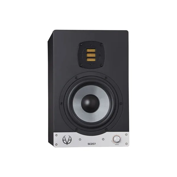 Eve Audio SC207 Monitor de estudio cercano activo de 2 vías de 6,5″ (plateado/negro, individual)