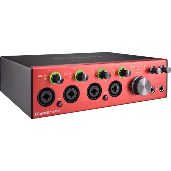 Interfaz de audio/MIDI Focusrite Clarett+ 4Pre Desktop 18×8 USB-C