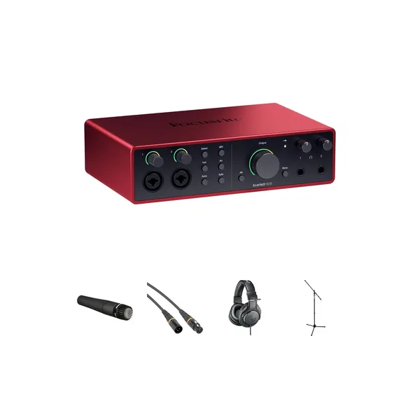 Focusrite Scarlett 16i16 USB-C Audio/MIDI Interface Kit de grabación de guitarra (4.ª generación)