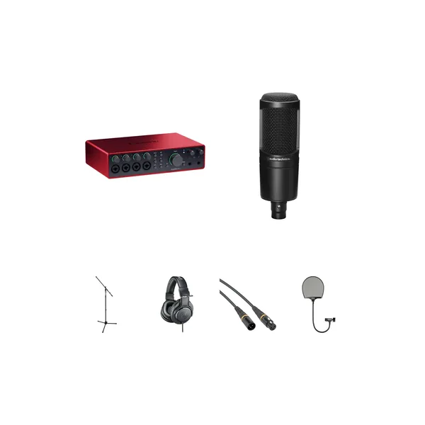 Focusrite Scarlett 18i16 USB-C Kit de interfaz de audio/MIDI con micrófono de condensador AT2020 (4.ª generación)