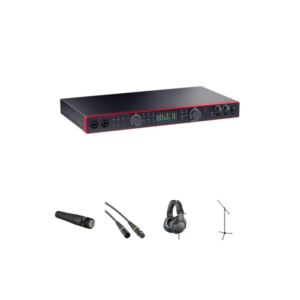 Focusrite Scarlett 18i20 USB-C Audio/MIDI Interface Kit de grabación de guitarra (4.ª generación)