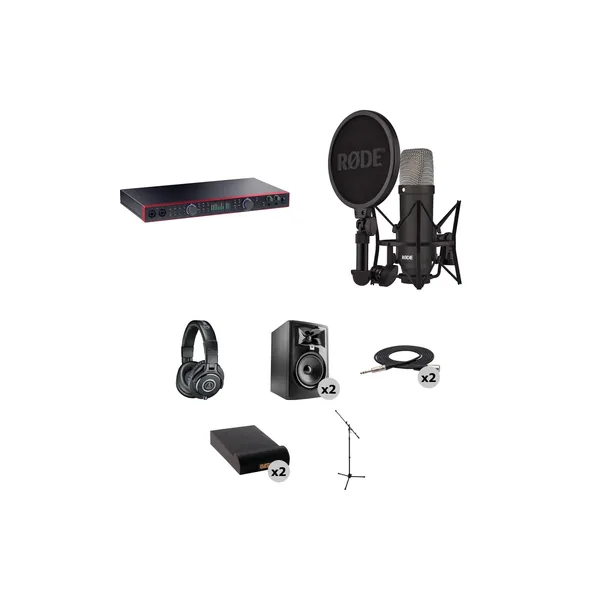 Focusrite Scarlett 18i20 USB-C Audio/MIDI Interface Home Studio Kit (4ta generación)