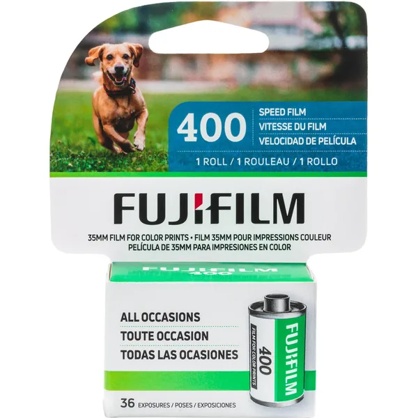 Película negativa de color FUJIFILM 400 (rollo de película de 35 mm, 36 exposiciones)