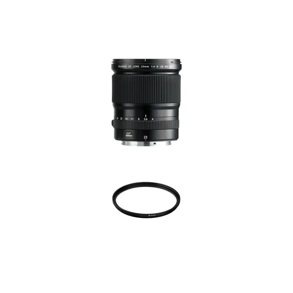 Lente FUJIFILM GF 23 mm f/4 R LM WR con kit de filtro UV