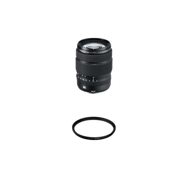 Lente FUJIFILM GF 32-64 mm f/4 R LM WR con kit de filtro UV