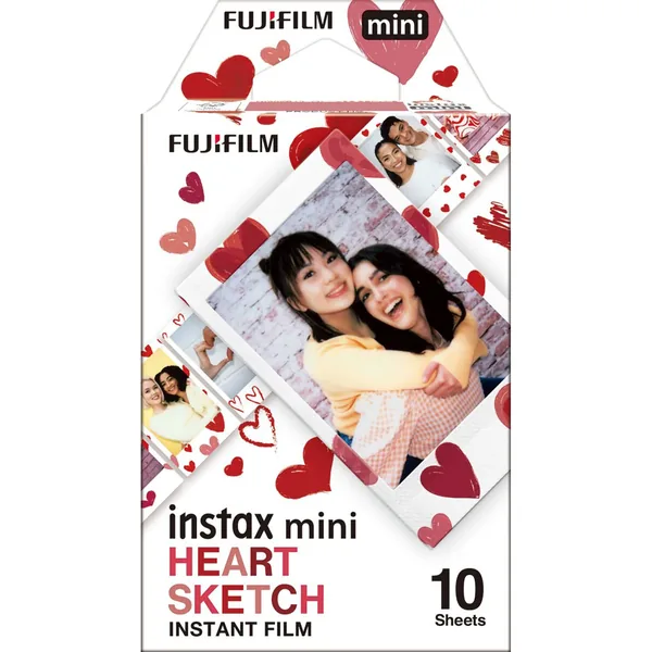 Película instantánea FUJIFILM instax mini (Boceto de corazón, 10 exposiciones)