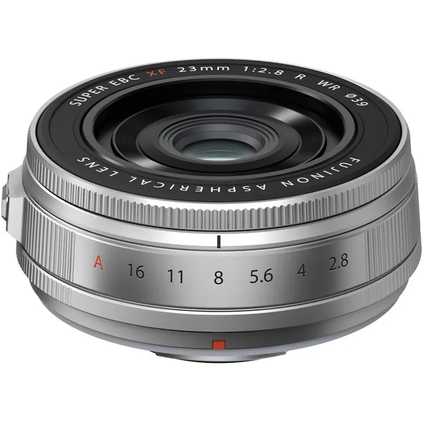 Lente FUJIFILM XF 23 mm f/2.8 R WR (FUJIFILM X, Plata)