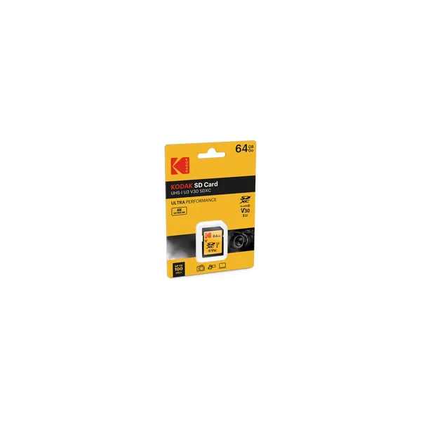Tarjeta de memoria Kodak UHS-I SDXC de ultra rendimiento de 64 GB