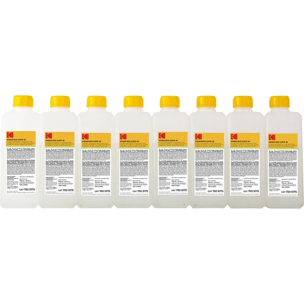 Kodak ECN-2/ECP-2E Kit de enjuague final y reabastecedor (botella de 1 litro, paquete de 8)