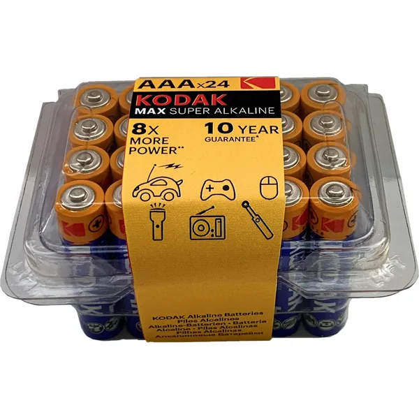 Pilas alcalinas Kodak MAX AA (paquete de 24)
