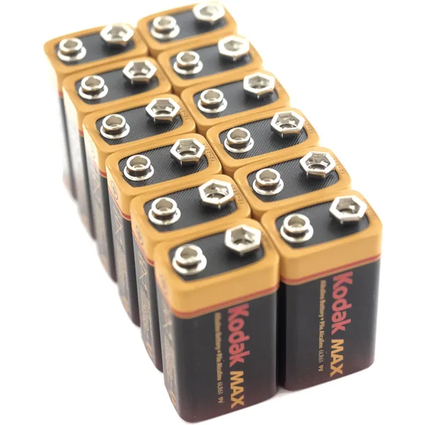Batería alcalina Kodak Max de 9 V (paquete de 12)