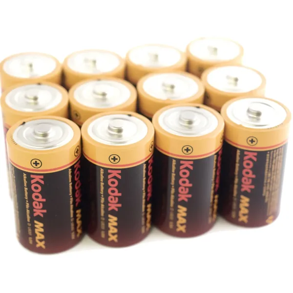 Batería alcalina D Kodak Max (paquete de 12)