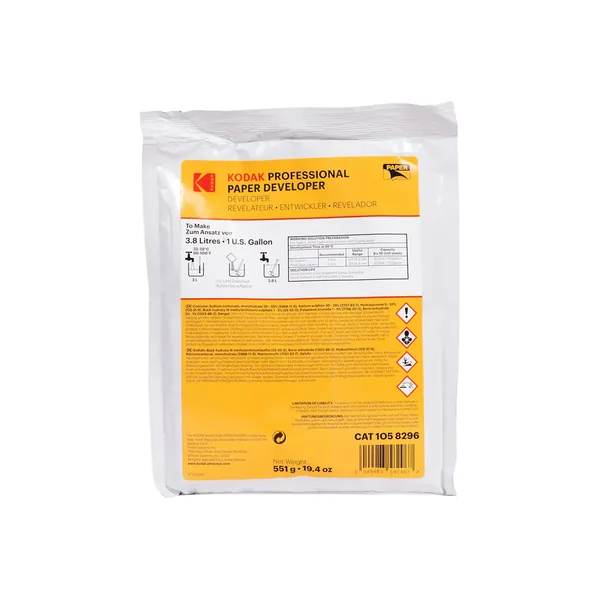 Revelador de papel Kodak Professional DEKTOL (para hacer 1 gal)