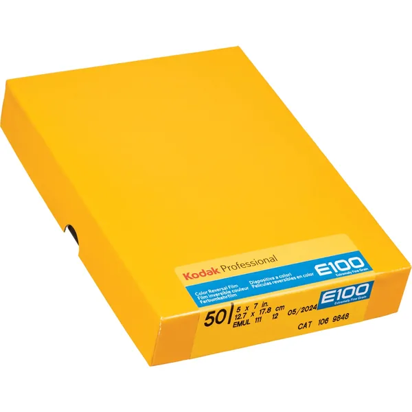 Kodak Professional Ektachrome E100 Película de transparencia de color (5 x 7″, 50 hojas)