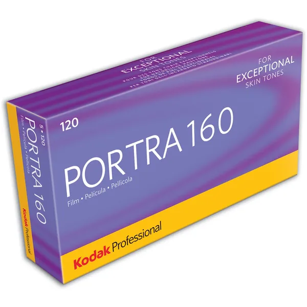 Película negativa de color Kodak Professional Portra 160 (120 rollos de película, paquete de 5)