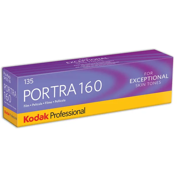 Película negativa de color Kodak Professional Portra 160 (rollo de película de 35 mm, 36 exposiciones, paquete de 5)