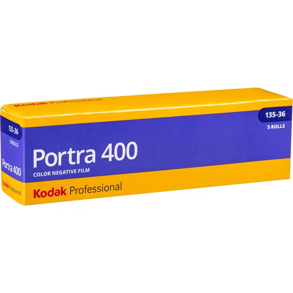 Película negativa de color Kodak Professional Portra 400 (rollo de película de 35 mm, 36 exposiciones, paquete de 5)