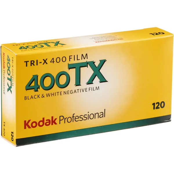 Kodak Professional Tri-X 400 Película negativa en blanco y negro (120 rollos de película, paquete de 5)