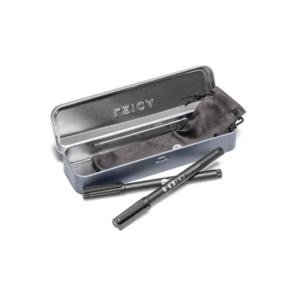 Caja de marcadores metálicos Leica SOFORT (gris)