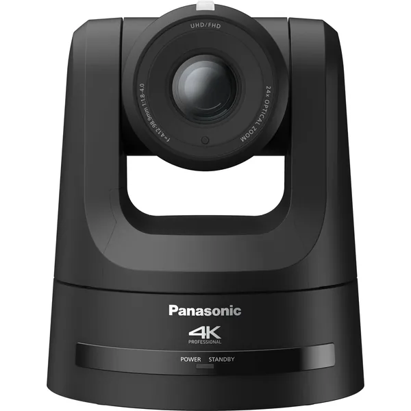 Cámara Panasonic 4K NDI Pro 12G-SDI/HDMI PTZ con zoom óptico de 24x (negro)