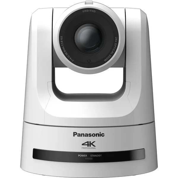 Cámara Panasonic 4K NDI Pro 12G-SDI/HDMI PTZ con zoom óptico de 24x (blanco)