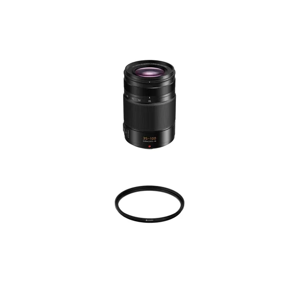 Panasonic Leica DG Vario-Elmarit 35-100 mm f/2.8 POWER O.I.S. Lente con kit de filtro UV