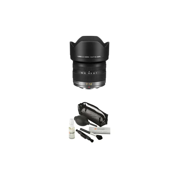 Panasonic LUMIX G Vario 7-14mm f/4 ASPH. Lente con kit de accesorios
