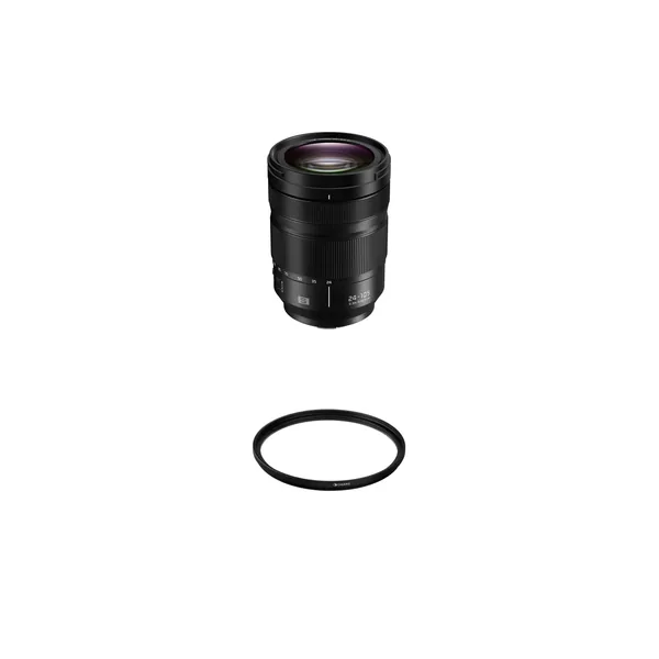 Panasonic LUMIX S 24-105 mm f/4 Macro O.I.S. Lente con kit de filtro UV