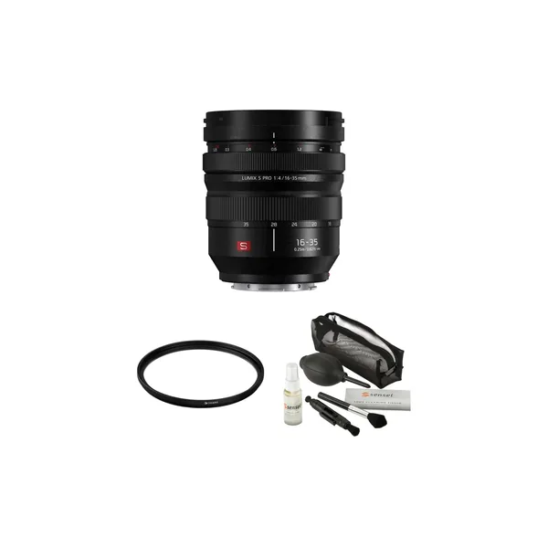 Lente Panasonic LUMIX S PRO 16-35 mm f/4 con kit de filtro UV